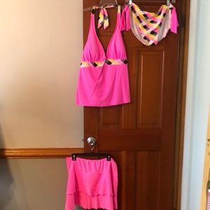 Deb 3 Pcs Bathing Suit with Skirt Coverup